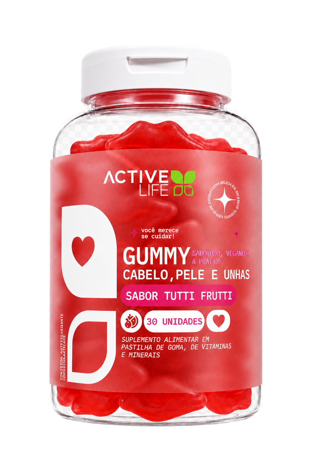 Gummy cabelo pele e unhas